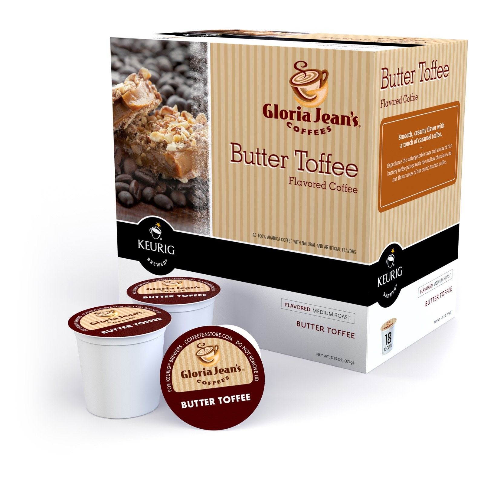 Keurig Gloria Jean's Butter Toffee KCups 108 pk.