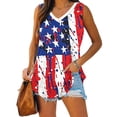 thumbnail image 2 of Moxiu Fourth of July Tank Tops for Women Patriotic American Flag Independence Day Sleeveless Top 4th July Curvy Tunic Blouses Red,XXL, 2 of 7