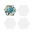 thumbnail image 2 of Kll Hexagon Drink Coasters Set Of 4,Pu Leather Absorbent Coasters Set Decorative Coffee Cup Coasters Housewarming Gift For Home Decor-Watercolor Sea Turtle, 2 of 9