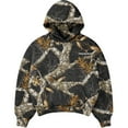 thumbnail image 2 of Mens Camo Hoodies Maple Leaf Print Oversized Hooded Sweatshirt Pullover Sweatshirts Long Sleeve with Pocket Brown 5XL, 2 of 4