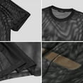 thumbnail image 5 of Men's Breathable Mesh See-through Short Sleeve T-shirt Casual Loose Tops Shirt, 5 of 5