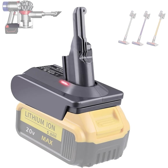 Laimiao Adapter DW20V8 for Dewalt 20V Lithium Battery Converted to Replace for Dyson V8 Battery, Works with Dyson V8 Series Animal Absolute Vacuum Cl