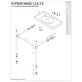 thumbnail image 3 of Kingston Brass KVPB36198K86 Imperial 36" Ceramic Console Sink with Stainless Steel Legs (8-Inch, 3-Hole), Black/Polished Nickel, 3 of 4