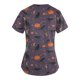 thumbnail image 3 of Blusa médica con estampado de calabaza de Halloween para mujer: uniforme médico de manga corta con cuello en V, 3 of 3