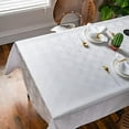 thumbnail image 3 of Tablecloths for Rectangle Tables 60x70 Inch-White Geometric Polyester Waterproof Wrinkle Free Washable Table Covers -Summer Kitchen & Table Linens for Dining,Outdoor & Picnic, 3 of 6