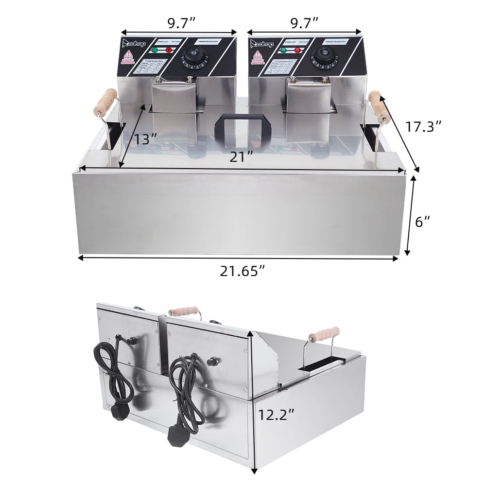 Kepooman Large Single-Cylinder Electric Fryer for Home Restaurant Store Kepooman Large Single-Cylinder Electric Fryer for Home Restaurant Store