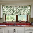 thumbnail image 3 of Yayeee Kitchen Curtains Tier Set of 2 Light Filtering 57"x24" Over Sink Window Panels, Green Floral, 3 of 7