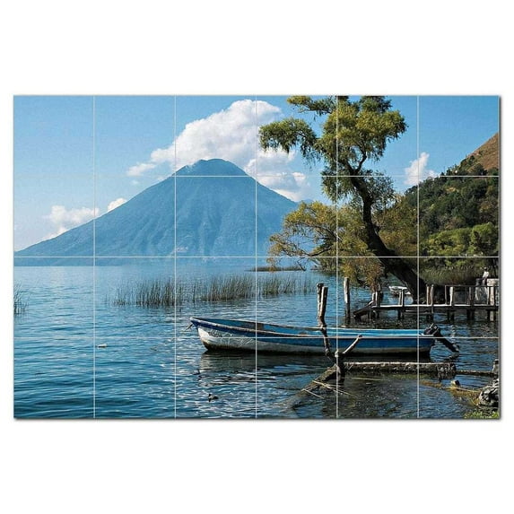 Lake Ceramic Tile Mural Kitchen Backsplash Bathroom Shower, 400695-S64