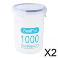 thumbnail image 1 of Dispensador De Contenedores De Cereales, Dispensador De Arroz Duradero Para Encimera, Grano Doméstico, 1000ML, 2 Uds., 1 of 8