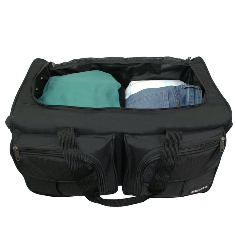 Free Shipping! Dejuno 20-Inch Carry-On Rolling Duffle Bag - Black