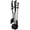 Black, variant on Amagabeli 5 Pieces Fireplace Tools Sets Brass Handles Wrought Iron Set and Holder Indoor Outdoor Fireset Fire Pit Stand Rustic Tongs Shovel Brush Chimney Poker Wood Stove Hearth Accessories Kit Large