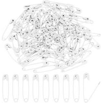 100PCS 1" White Safety Pins Colored Safety Pins Bulk Sewing Pins for DIY Craft Making and Clothing Knitting Stitch Marker-White