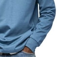 thumbnail image 4 of Oalirro Long Sleeve Tee Shirts for Men Men's Printing Turn-Down Collar Pullover Tops Casual Slim Fit Basic Long Sleeve T-Shirt, 4 of 5