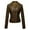 Coffee, variant on Women's LeatherJacket Womens Warm Long Sleeve Jacket Slim Winter Parkas Faux Leather Hoodless Yellow S