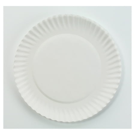 paper plates inch 1000 uncoated ct ajm corporation packaging carton round plate diameter pack lightweight multiple use walmart label green