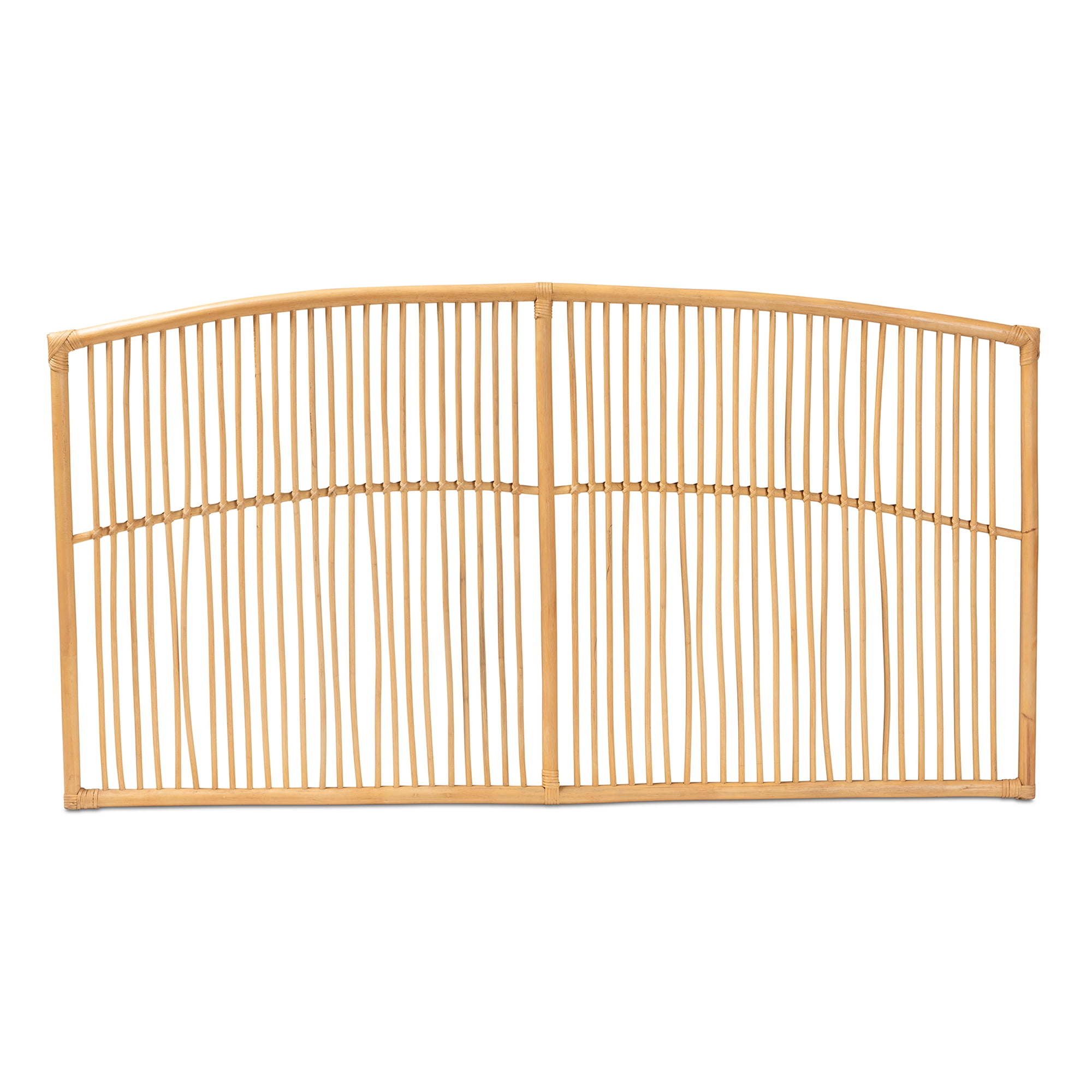 bali & pari Malvina Rattan BOHO Headboard, Queen Size, Natural Brown