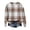 Gray, variant on Women's Retro Plaid Print Long Sleeve Pullover, Halloween Fall Fashion Top with Crewneck, Casual Comfort Fit Blouse for Seasonal Style,Ginger M