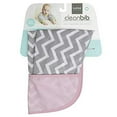 thumbnail image 2 of kushies Cleanbib Size 24-48M Chevron Bib with Sleeves in Pink, 2 of 2