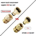 thumbnail image 3 of Garden Hose Quick Connect Solid Brass Connector Fitting Water Connectors 3/4 inch GHT (2SETS), 3 of 4