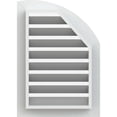 thumbnail image 4 of 06"W x 30"H Quarter Round Top Left (11"W x 35"H Frame Size): Functional, PVC Gable Vent w/ 1" x 4" Flat Trim Frame, 4 of 14