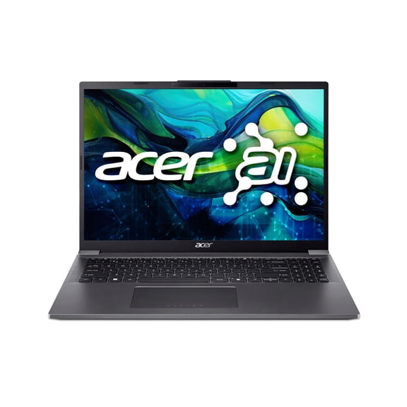 DISPLAY Acer Aspire 16 Laptop, 16” IPS WUXGA (1920 x 1200), Intel Core Ultra 5 Processor 115U, Intel Graphics, 16GB LPDDR5X, 512GB PCIe Gen 4 SSD, Steel Gray - 3 Months of Microsoft 365 Personal