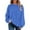 Blue, variant on MIUOWANP Fall Sweatshirts for Women Womens Casual Oversized Loose Solid Round Neck Sweater Long Sleeved Tops Beige M