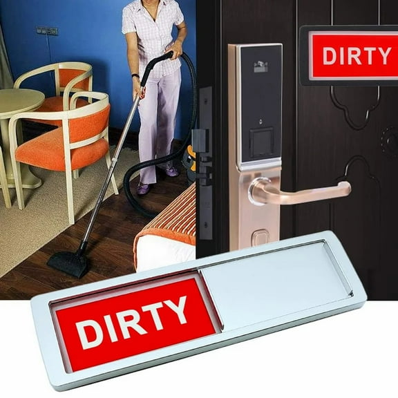 Emlimny Premium Clean Dirty Dishwasher Magnet, Dirty Clean Sign for Dishwasher Easy to Changing Signs, Heavy Duty Magnet with Adhesive Stickers Decorative (Red & Green (Silver))