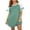 Mint Green, variant on EKOUAER Nightgowns for Women Short Sleeve Sleepshirts Crew Neck Nightshirts Color Block Pajamas Dress Soft Sleepwear