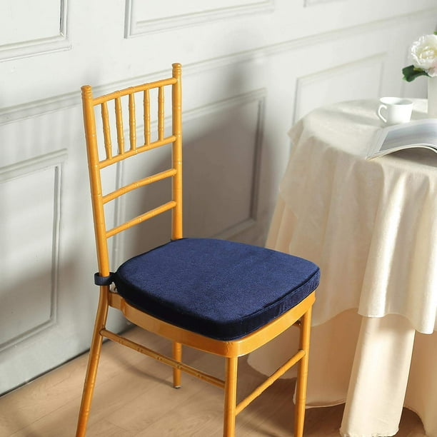 Thick Navy Blue Chair Pad Skid Proof, Navy Dining Room Chair Cushions