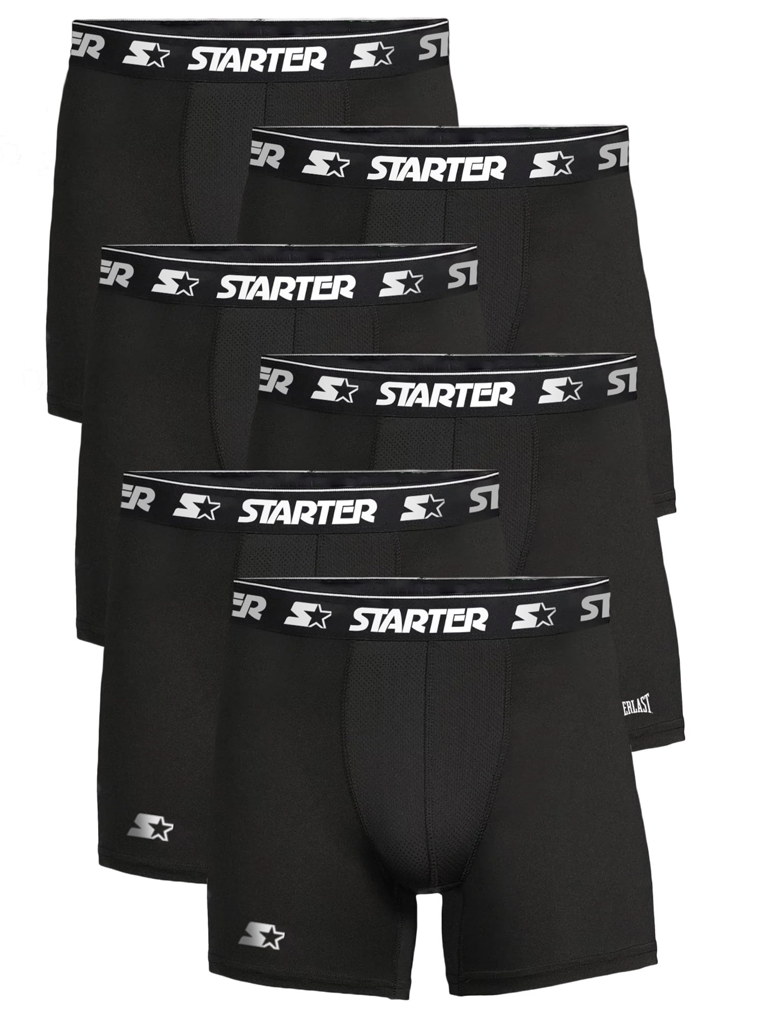 (2 pack) Starter Men’s and Big Men’s Active Performance Boxer Briefs, 6-Pack, Sizes S-5X