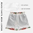 thumbnail image 3 of FORMRS Boys Swim Trunks Quick Dry Mesh Liner Boardshorts Sizes XS-XL, Red Christmas Poinsettia, 3 of 7