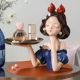 thumbnail image 4 of Bandeja de servicio creativa, esculturas de figuritas, , baratija, plato de almacenamiento, llave, galleta, , estatuas de resina para Azul Gloria Figuritas de niña de resina, 4 of 9