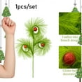 thumbnail image 5 of Christmas Tree Topper 17'' Lime Green Curly Tree Picks with Red Ball Xmas Artificial Green Stems for Christmas Tree Topper Filler Branches Home Office Holiday Party Decorations Gifts, 5 of 8