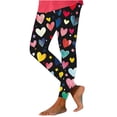thumbnail image 2 of Neewe Women's Thick High Waist Yoga Pants,Heart Printed Tummy Control Workout Running Yoga Leggings for Women, 2 of 6