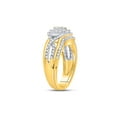 thumbnail image 3 of Diamond Princess 14kt Yellow Gold Princess Diamond Bridal Wedding Ring Band Set 7/8 Cttw, 3 of 4