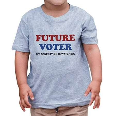 

Take A Stand Tees Future Voter Political Grey T-Shirt