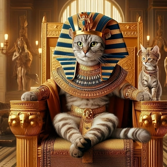 Diamond Painting Kits for Adults Egyptian Cat Full Drill DIY Diamond Art for Adults Beginners Picture Art Crystal Painting for Home Wall Decor