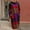 Red, variant on Zpanxa Fall and Winter Dresses for Women Women Fashion Retro Printed Loose Mid-length Long Sleeve Dress Crewneck Oversized Loose Long Pullover Sweater Dress