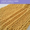 thumbnail image 4 of Chunky Knit Blanket Throw x Hand Knitted Chenille Throw Blanket Small Soft Thick Yarn Cable Knit Blanket Cute Rope Knot Crochet Throw Blankets for Couch Bed Sofa (Light ), 4 of 7