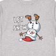 thumbnail image 4 of Inktastic Let It Snow Christmas Snowman Boys or Girls Long Sleeve Toddler T-Shirt, 4 of 5
