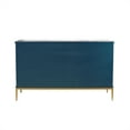 thumbnail image 6 of Pasargad Home Edgar Teal Sideboard, 4 Doors, 6 Shelf & Gold Polished Metal Frame, 6 of 11