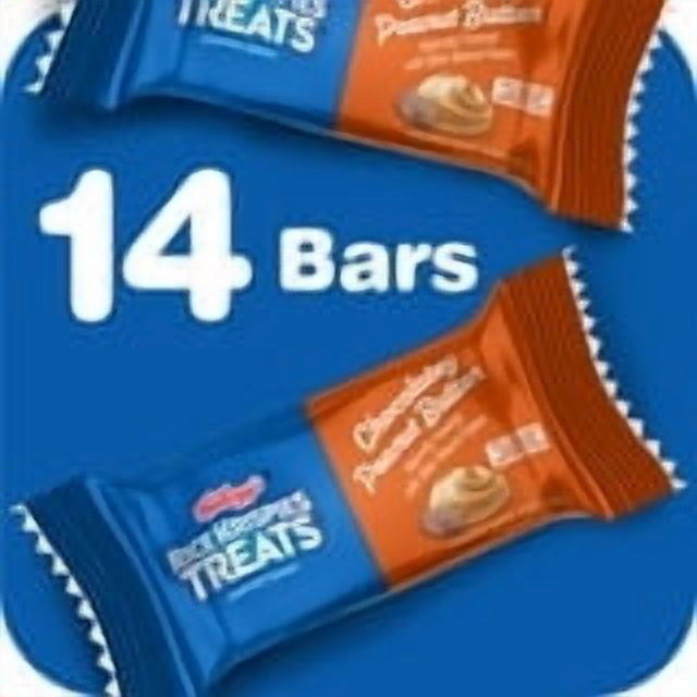 Rice Krispies Treats Chocolatey Peanut Butter Chewy Crispy Rice Squares, Kids Snacks, 10.8 oz, 14 Count  - pack of 3