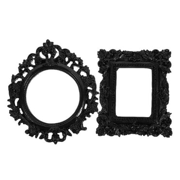 Mizh 2pcs Vintage Picture Frames Tiny Picture Frames Mini Photo Frame Decor Baroque Craft