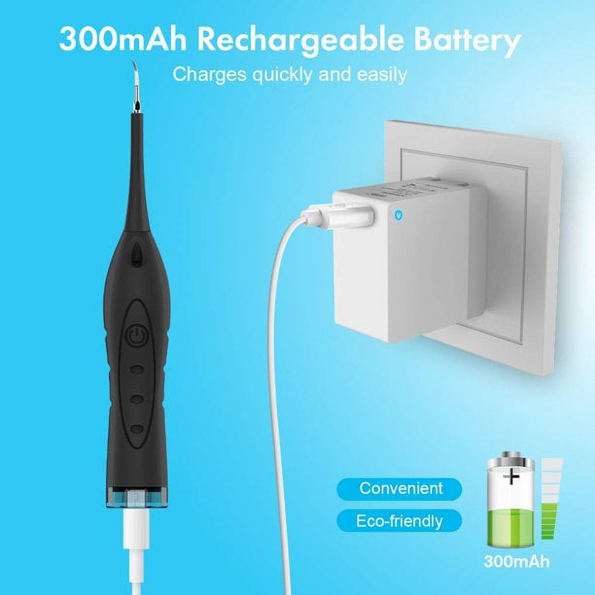 POINTERTECK Electric Dental Calculus Remover, Plaque Remover for Teeth Teeth Cleaner Tooth Tartar Scraper with 6 Replaceable Clean Heads