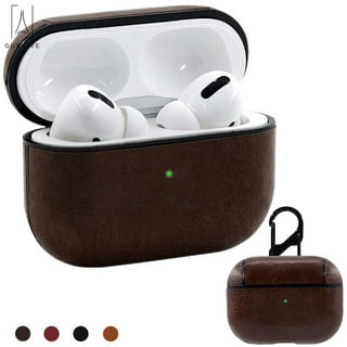 Check Leather Case for AirPods 1 & 2, Cute Elegant Wallet Pocket Style  Button Snap Full Cover Protective Earbuds Earpods Anti Lost with Keychain  Kit
