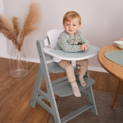 hauck Alpha+ Adjustable Wooden High Chair Set, Gray