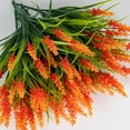 thumbnail image 4 of ZZ Nigirior Artificial Flowers for Outdoor Plants 24 Bundles Fake Lavender Plastic Faux Monkey Grass for Verandah Window Garden., 4 of 6
