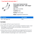 thumbnail image 2 of Front Lower Control Arm Set - Compatible with 2004 - 2009 Jaguar XJR Base 2005 2006 2007 2008, 2 of 2