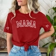 thumbnail image 3 of Camiseta Penkiiy Mama Mujer Manga Corta Tops Tees Gráficas Trendy Camiseta Casual Mom L Rojo, 3 of 4