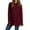 Red, variant on Baqcunre Womens Sweaters Women's Autumn And Winter Casual Loose Fitting Long Sleeved Round Neck Mid Length Hem With Split Stripe Patchwork Sweater Hoodies For Women Womens Fall Tops Black L